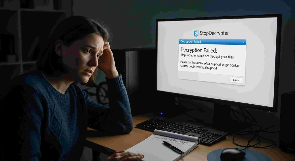 What should you do if StopDecrypter cannot decrypt your files